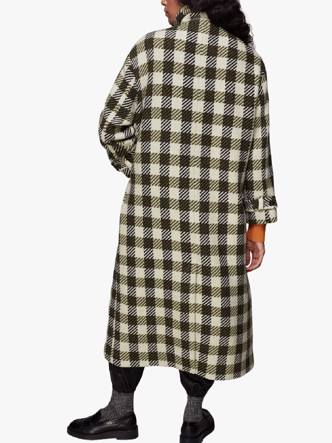 Whistles check hot sale coat