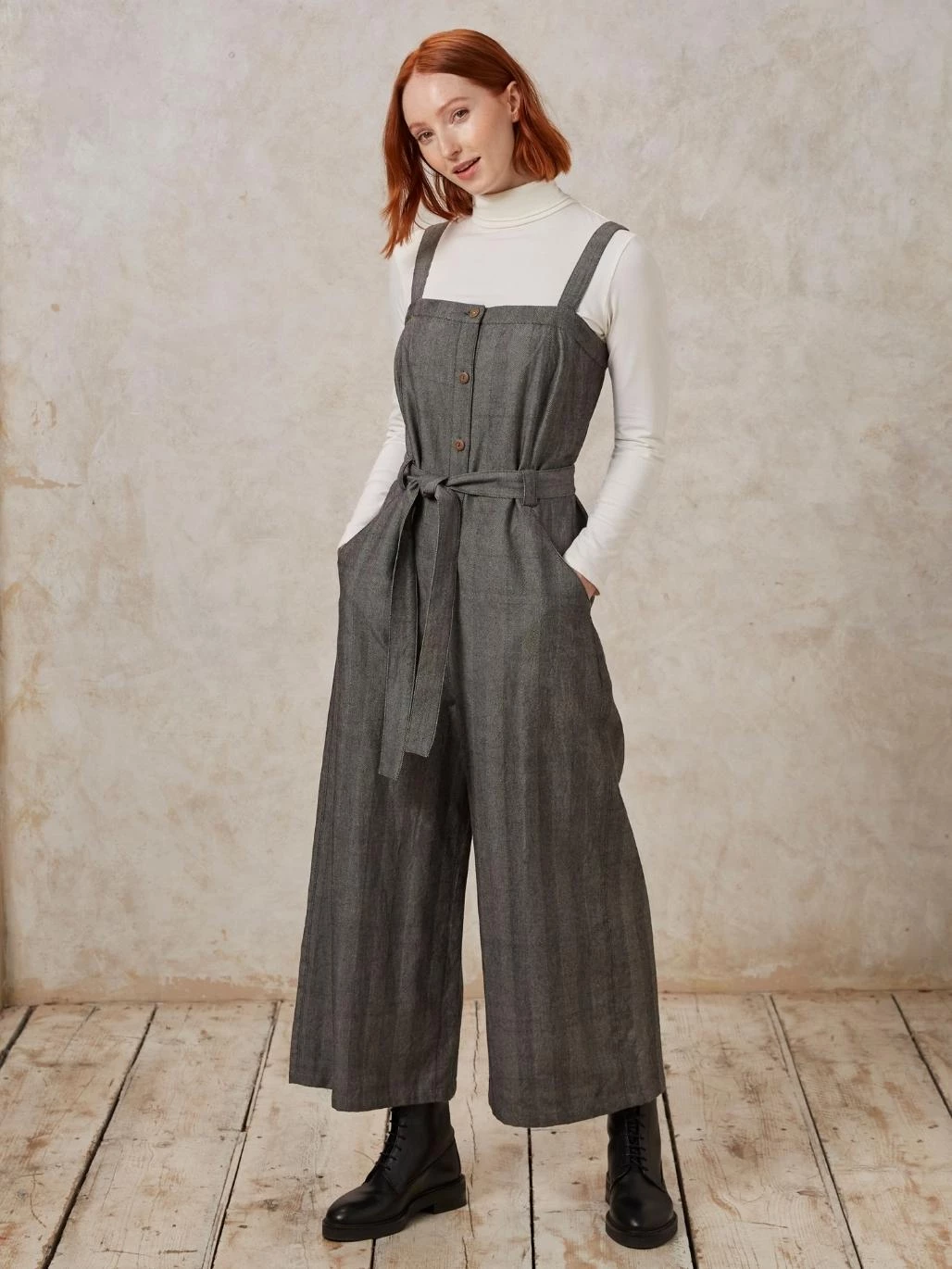 People Tree Ray Herringbone Jumpsuit