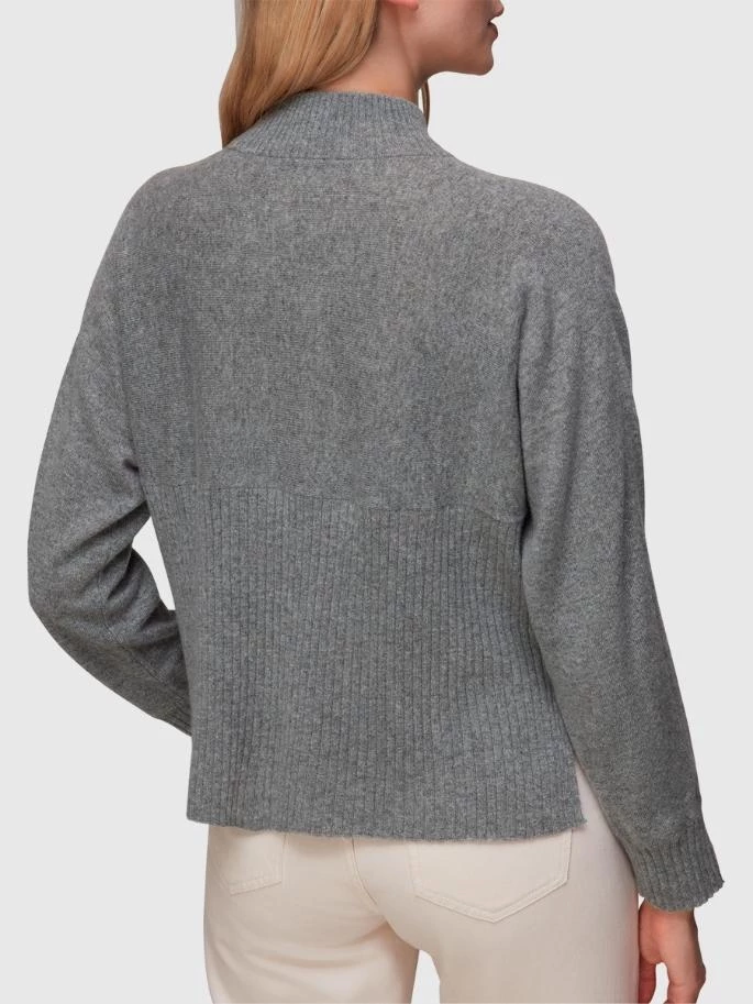 Whistles Ribbed Panel Cashmere Sweater
